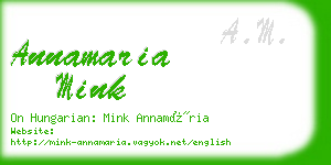 annamaria mink business card